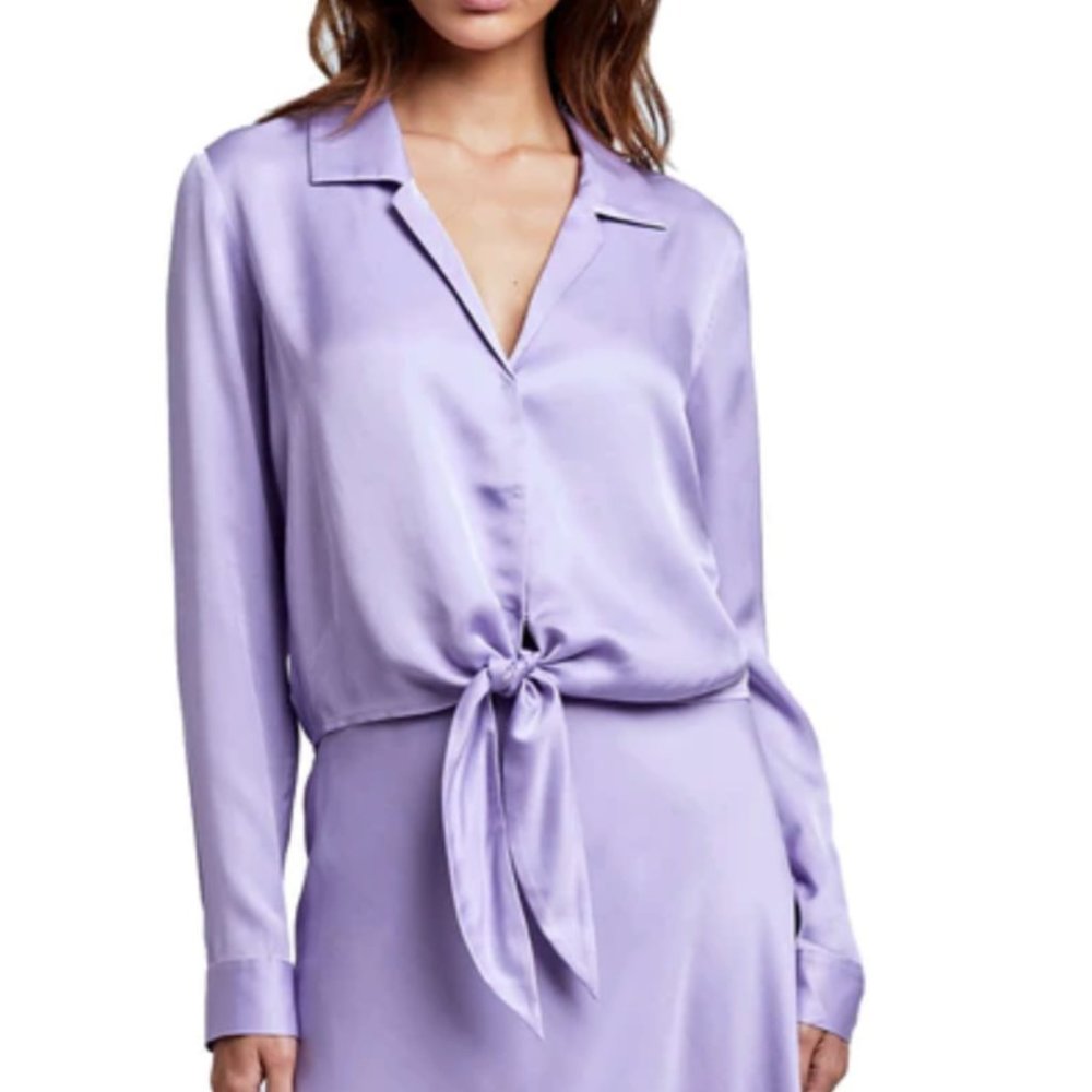 NWT L'AGENCE Annie Blouse SZ M IN LAVENDER